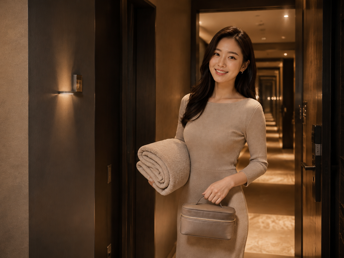 서울 관악구 방문 홈케어 일정을 준비하는 젊은 성인 한국 여성 관리사